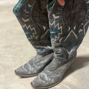 Corral Teal and Grey boots